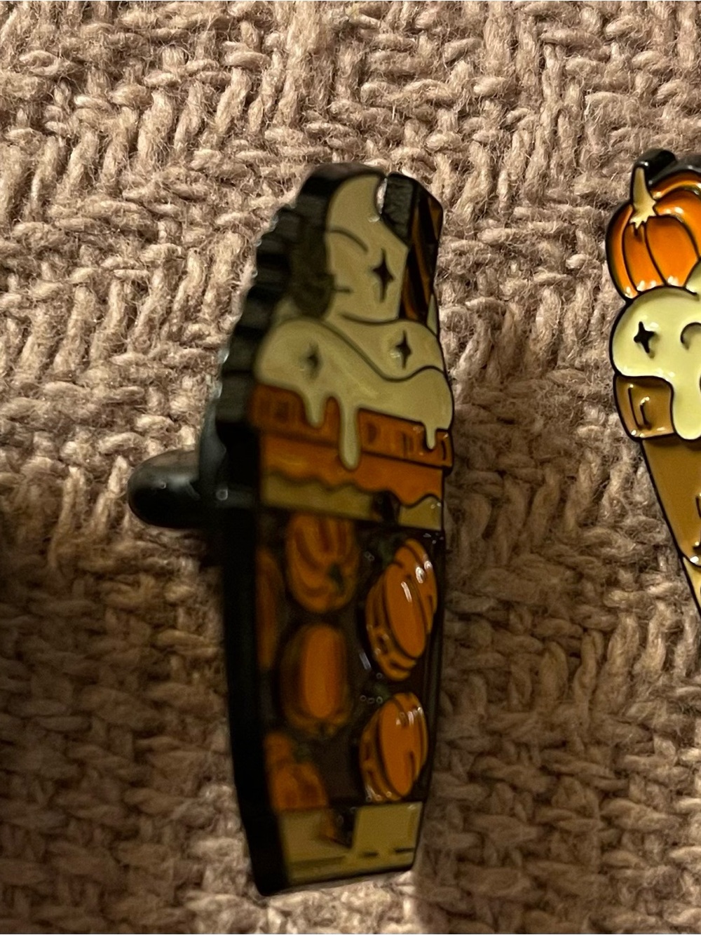 NEW 3pc Halloween Enamel Pin Set Iced Coffee Ghost Pumpkin Witch